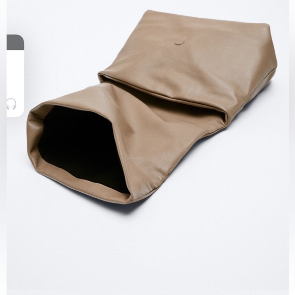 Zara Leather Black Fold-over Clutch - Picture 7 of 11